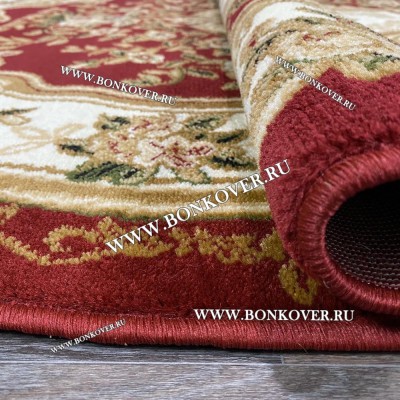 РОССИЙСКИЙ ЖАККАРДОВЫЙ КОВЕР МЕДАЛЬОН КРАСНЫЙ ОВАЛЬНЫЙ